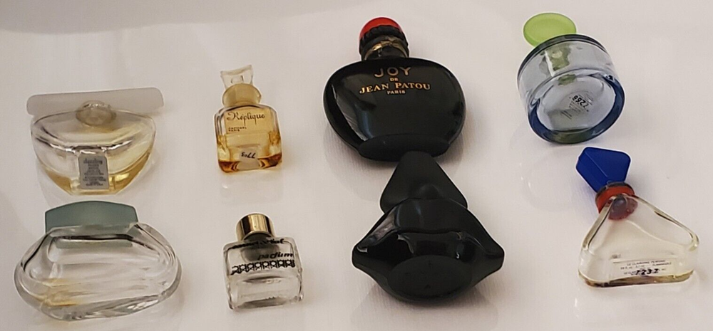 Eight Vintage Miniature Perfume Bottles