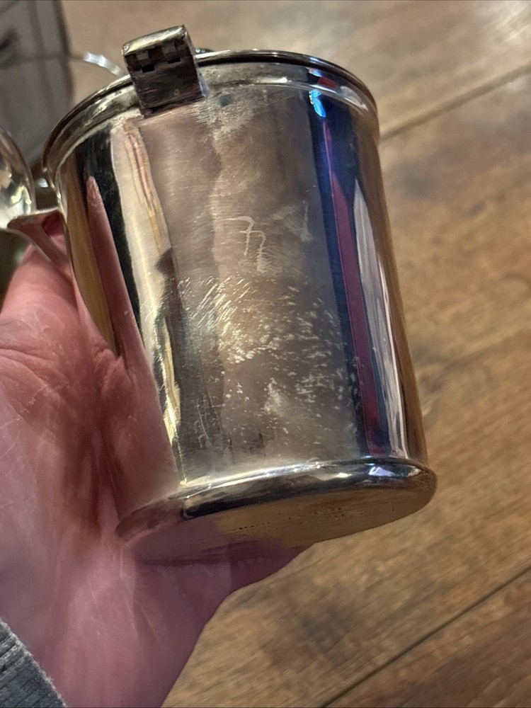 Restoration Hardware Hampton Silver Plate Lidded Jam Pot Complete