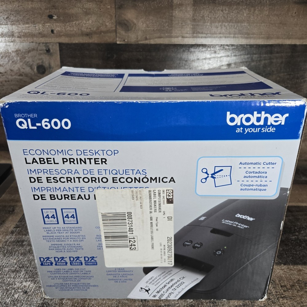 Brother QL-600  Label Printer Automatic Cutter New in Box