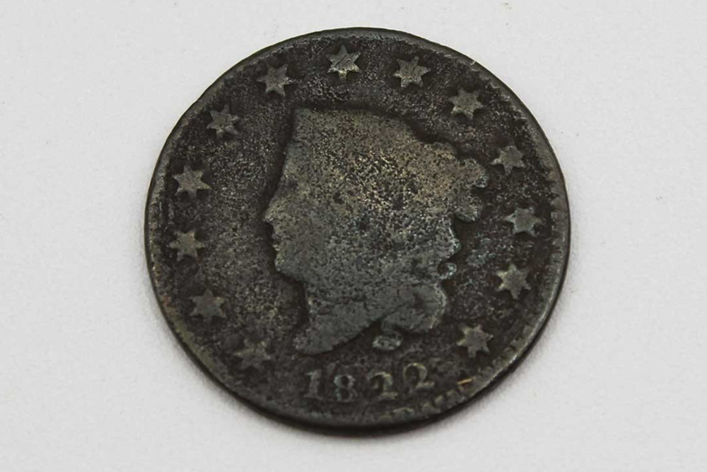1822 US Coronet Liberty Head Large Cent . COIN668