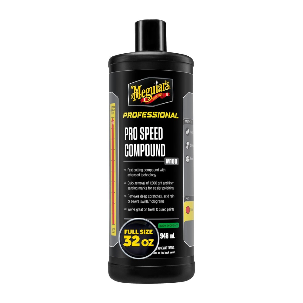 Meguiars M100 Mirror Glaze 32 Oz Fast Cutting Auto Compound For Deep Scratch ...