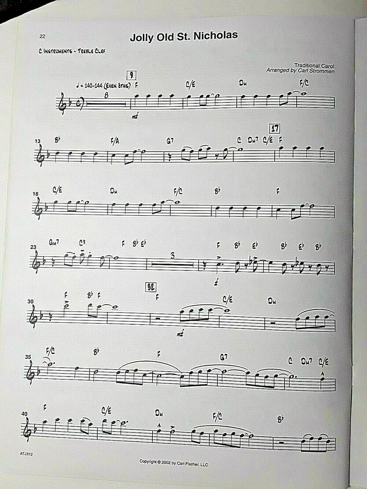 "Swing Into Christmas", For All 'C' Instruments, with Jazz Rhythm Section CD