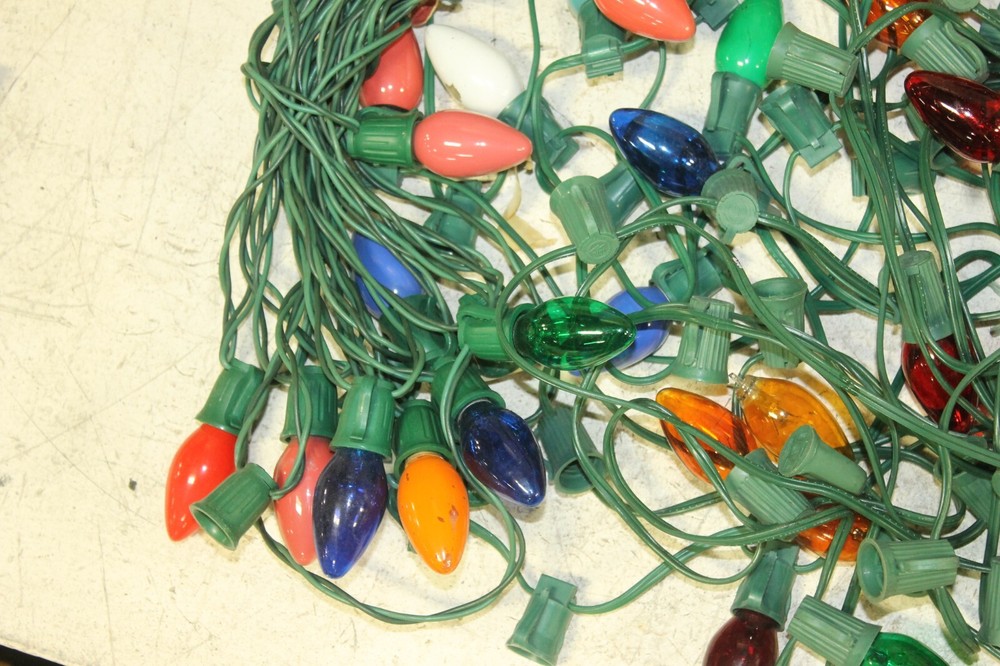 C-9 Cermaic Light Bulbs All Different Colors String Light Christmas Lights