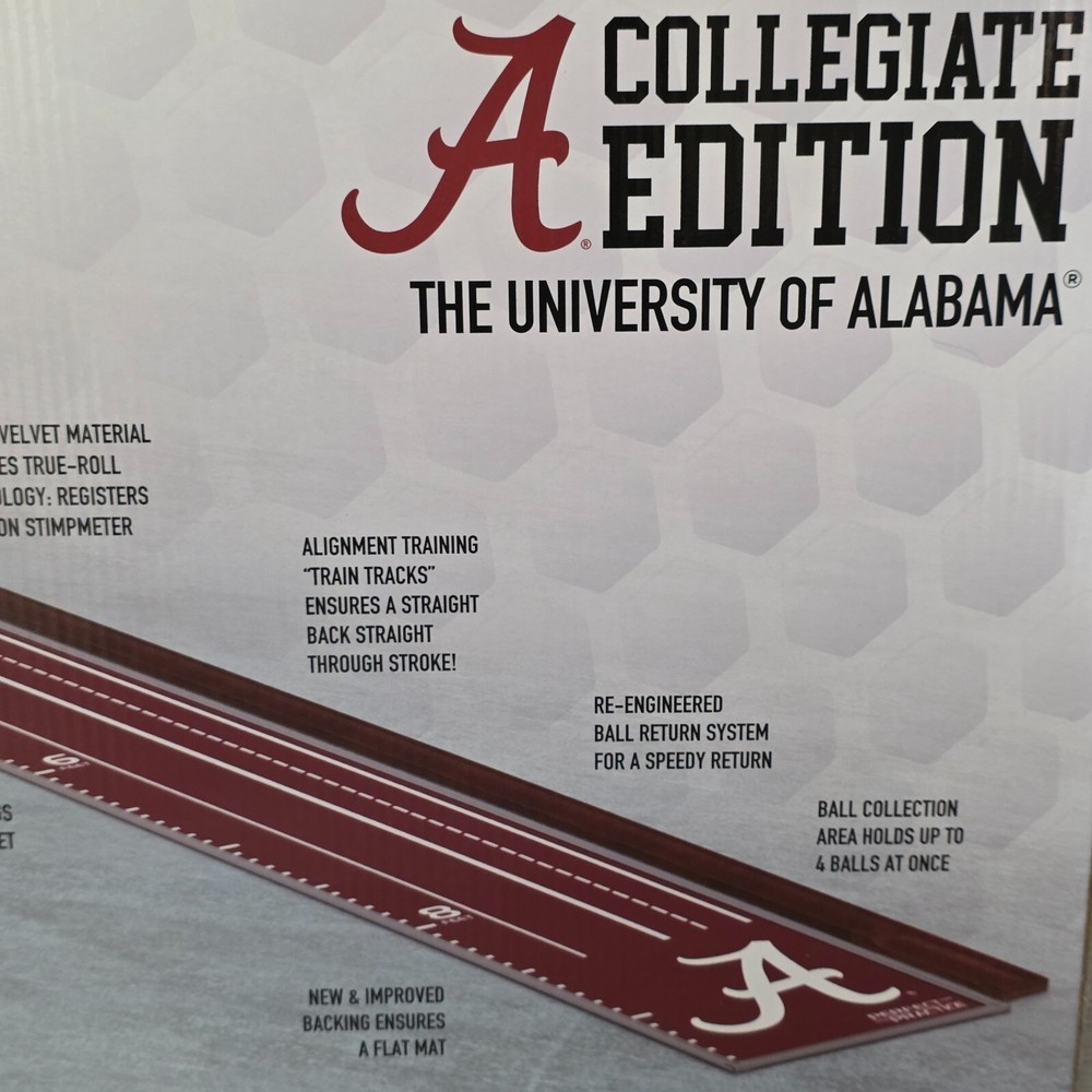 Perfect Practice Alabama University Golf Training Putting Mat 9'6" Ball Return