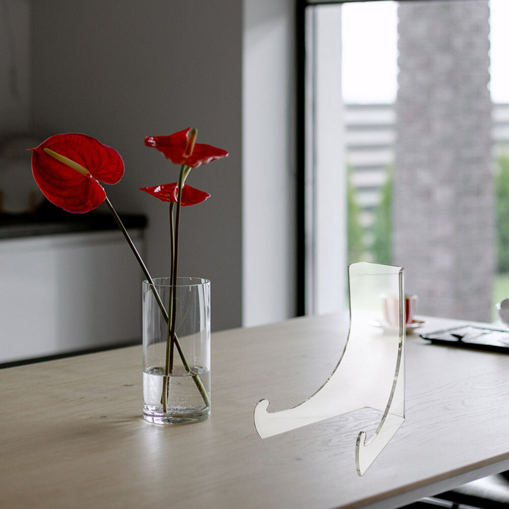 4Pcs Transparent Display Stand Acrylic Picture Frame Easel Desktop