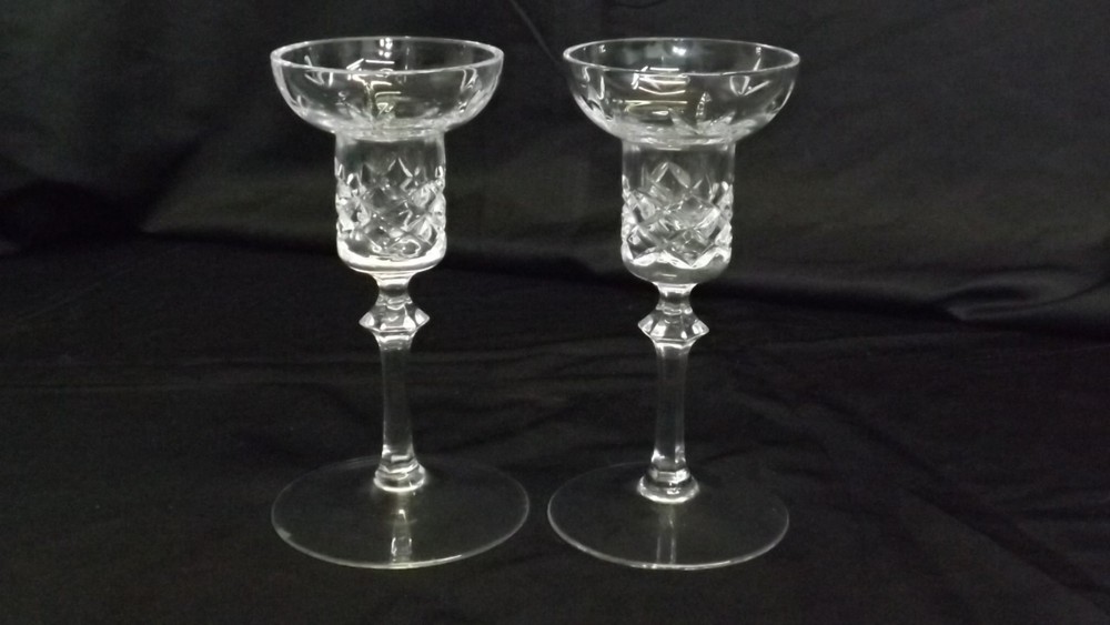 Pair of Crystal Taper Candle Holders
