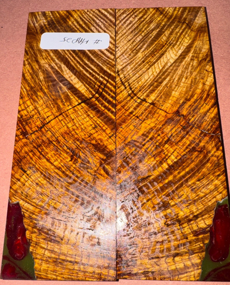 STABILIZED HYBRID MAPLE BURL,OVERSIZED KNIFE SCALE,TOOL HANDLES
