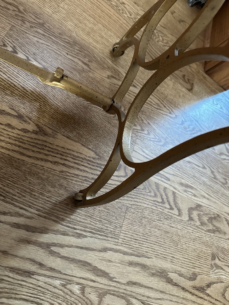 Vintage Chess Table Bronze with rolling feet