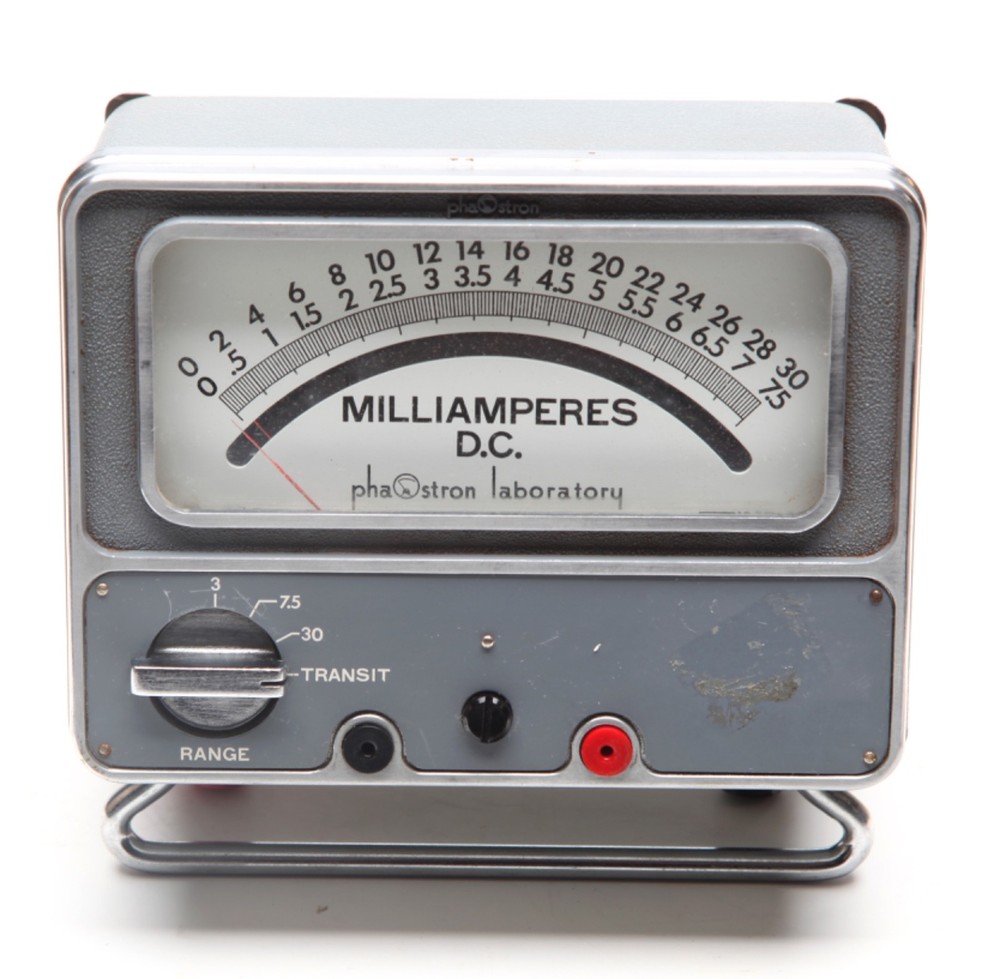 Vintage Phaostron Laboratory Milliampheres D.C. 0-30