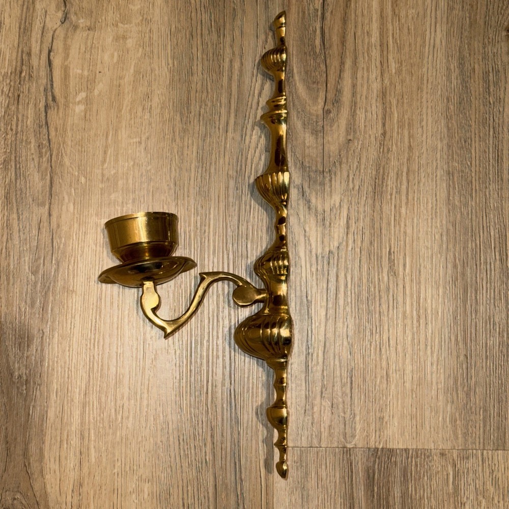 Vintage Brass Wall Sconce 14”