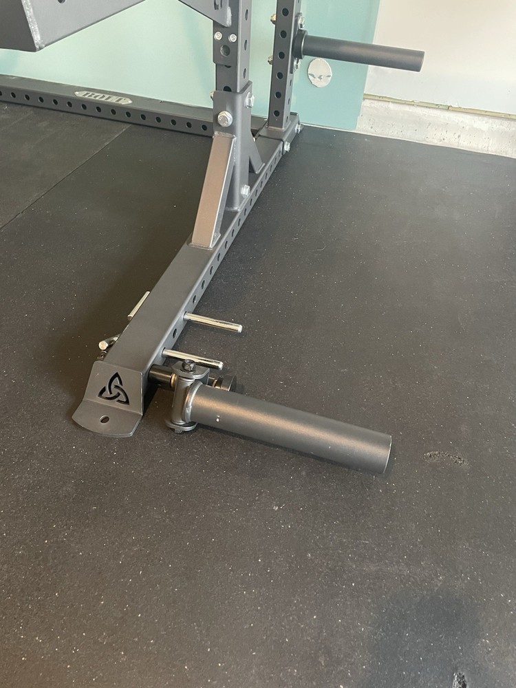 BOLT Adjustable Power Rack Steel with Barbell, Pull-Up Bar & Plate Storage