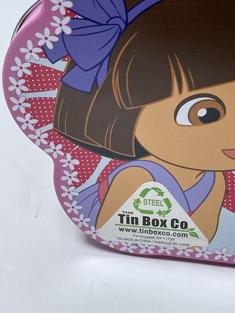 2012 Dora The Explorer Tin Box Co. w Handle Collectible Case
