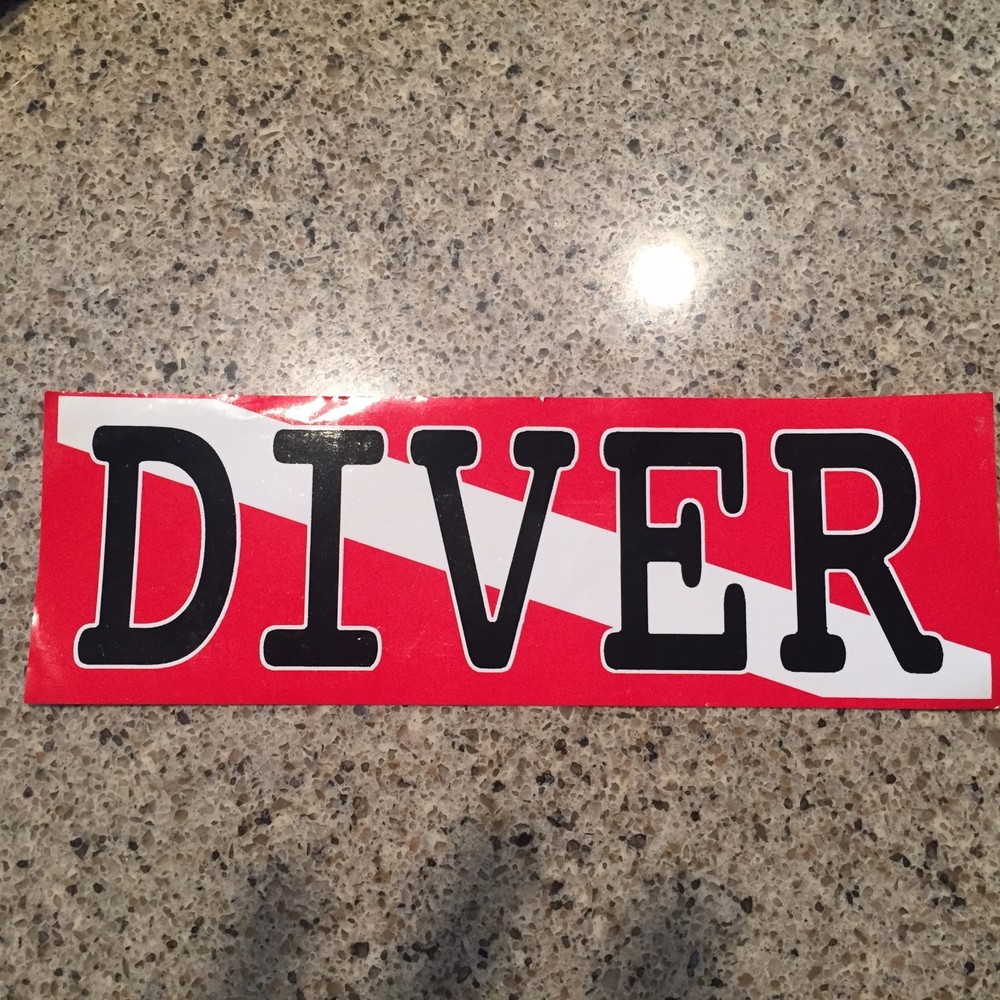 SCUBA DIVER BUMPER STICKER DECAL