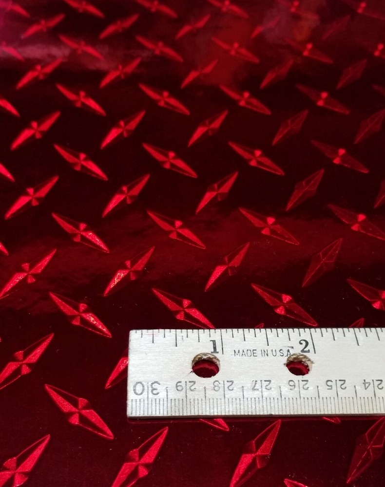 Cherry Red Diamond Plate Sign Plotter Cutter Vinyl Roll