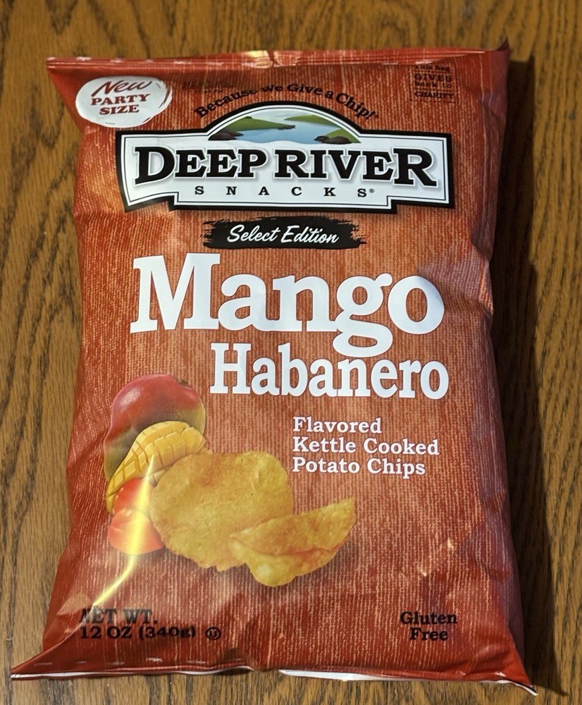 Deep River Mango Habanero Kettle Cooked Chips Select Edition Party Size 12oz