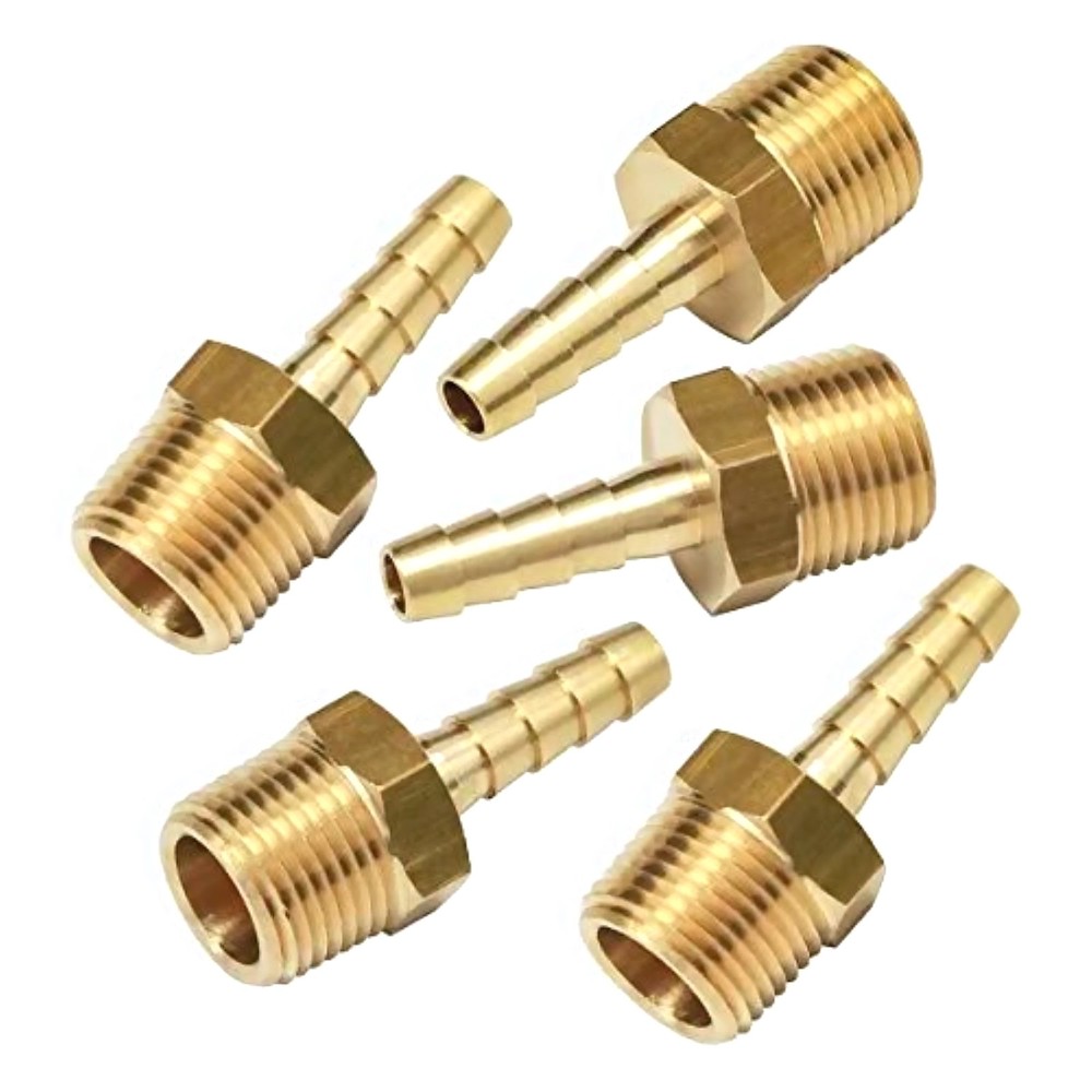 Temperature Resistant Fitting Hydraulic Adapter 5pcs Brass Hose Adapter