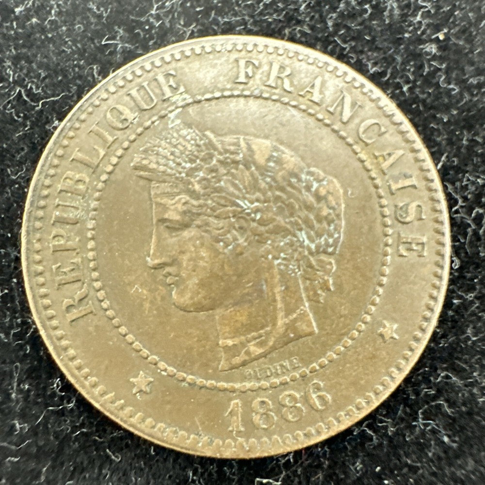 France 5 centimes 1886 A (Sh27/121)