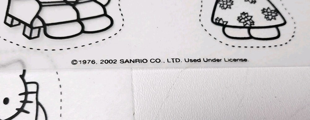 Vintage Shrinky Dinks Hello Kitty Plastic Pattern Sheets ONLY