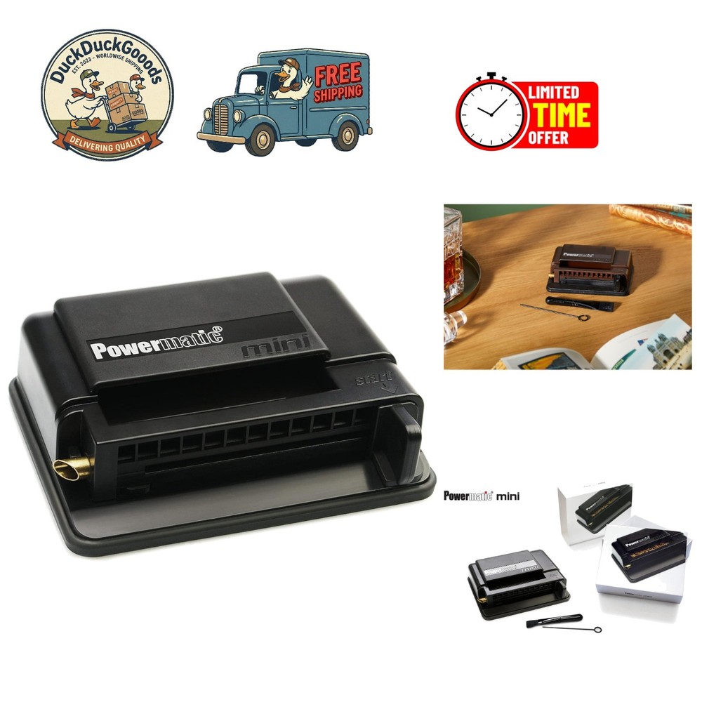 Mini Precision Metal Rolling Machine with Cigarette Box - On-The-Go Convenience