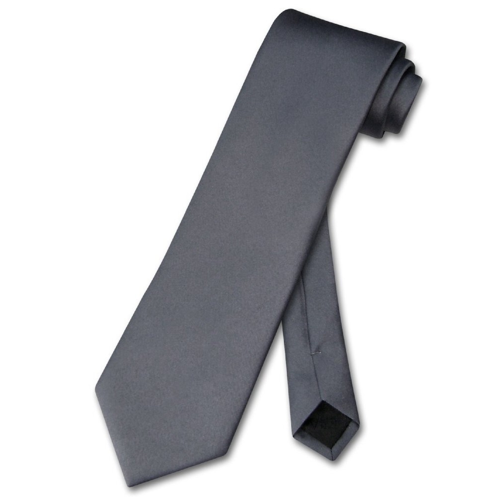 NeckTie Solid CHARCOAL GREY Color Men's Neck Tie