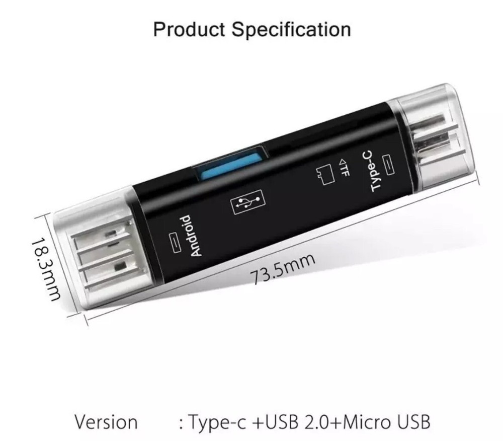 Android Card Reader 5-In-One USB OTG Adapter White Buy More Save Over 30% Each