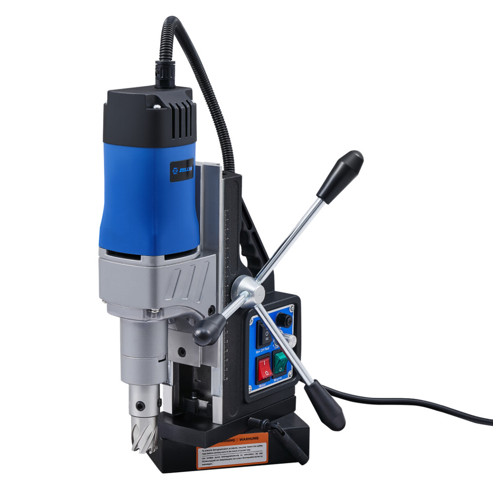 1550W Electric Magnetic Drill Press Forward/Reverse Rotating Base Portable US