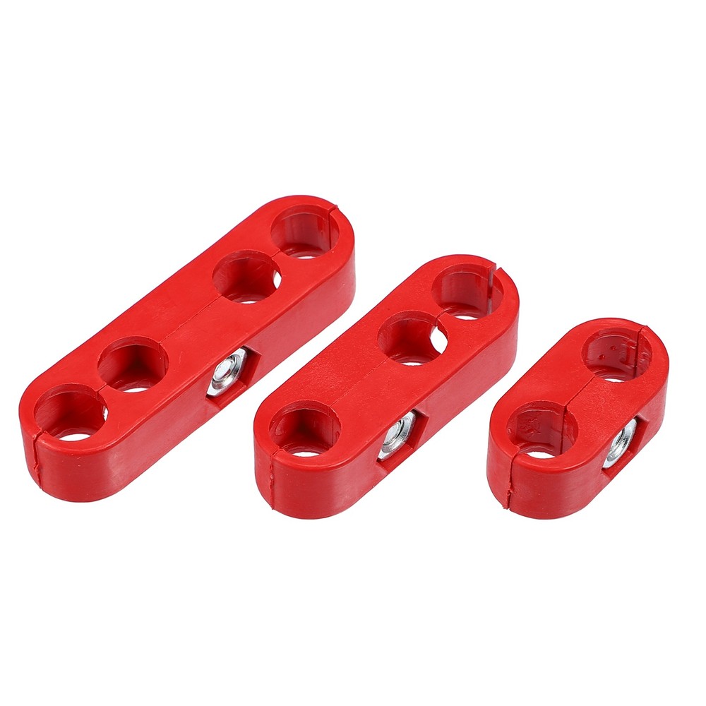 ONE Car Spark Plug Wire Separator Looms Divider Organizer Clamp Universal Red
