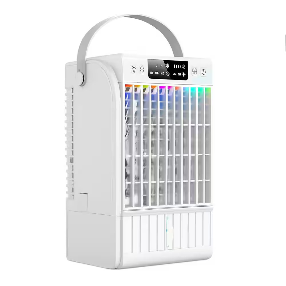 Portable Air Conditioner with 4-In-1 Function, 7 - Color Light, Extended Runtime