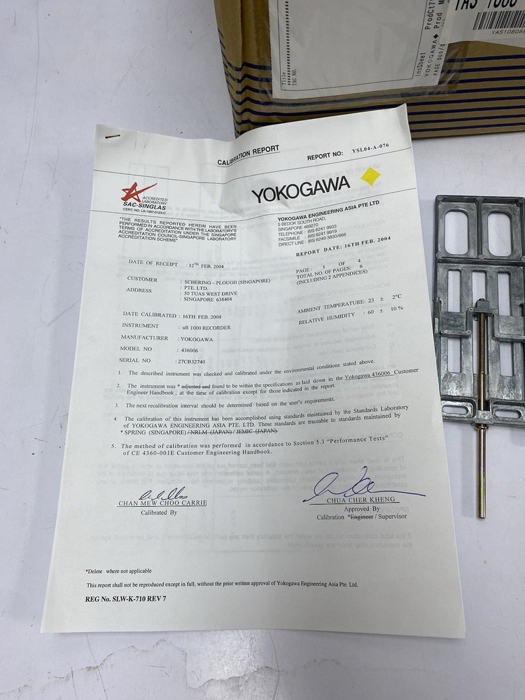 yokogawa Chart Recoder 436006/L1 , UR 1000 Recoder