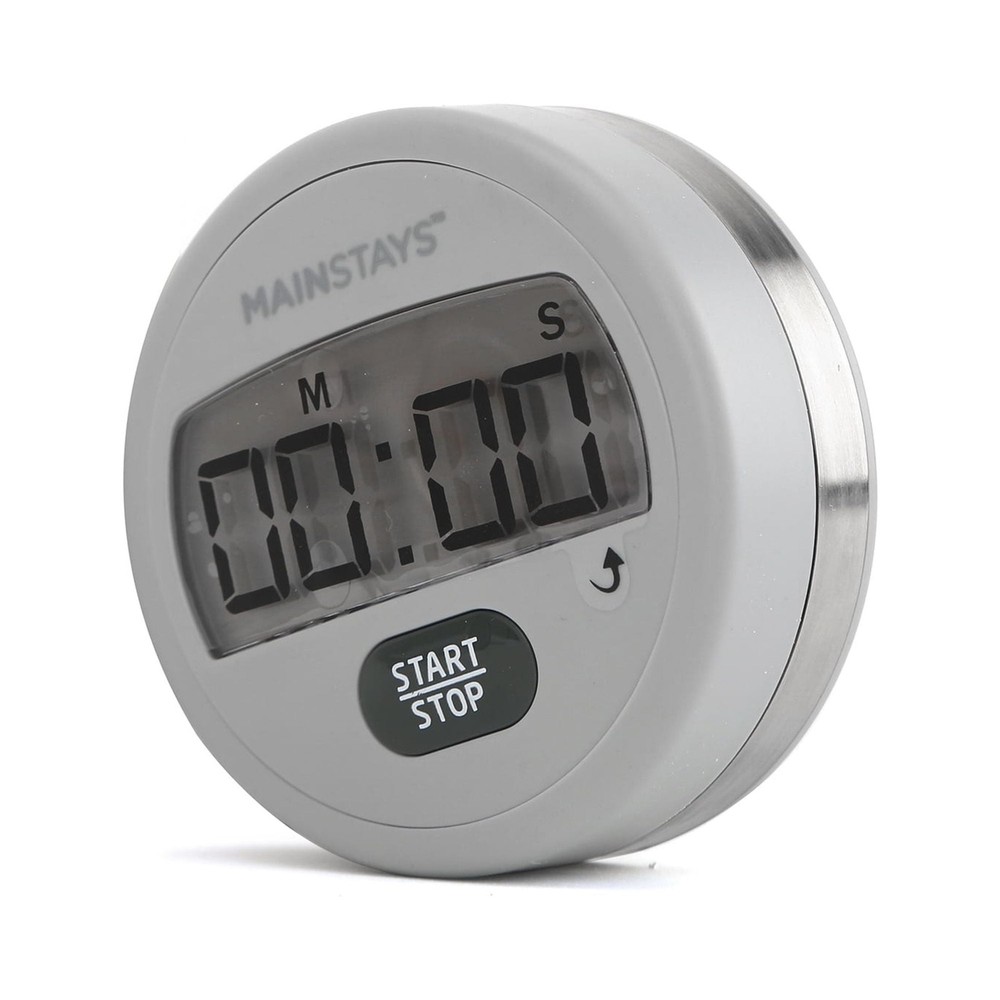 Mainstays Digital Kitchen Timer, Magnetic Countdown Count up Timer Large Display