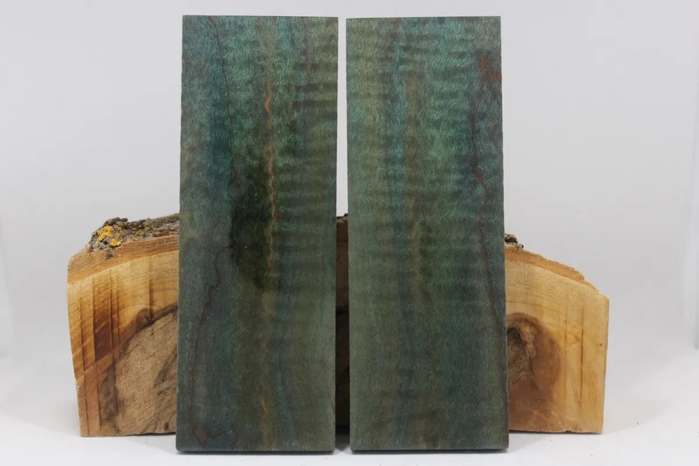 STABILIZED DYED MAPLE CUSTOM KNIFE HANDLE MATERIAL BLANK SCALES (5793)