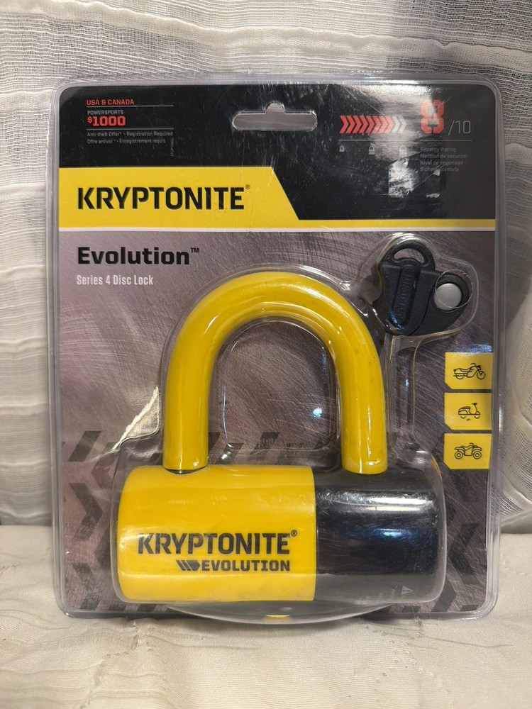 Kryptonite Evolution Series 4 Disc Locks 720018999614 Yellow