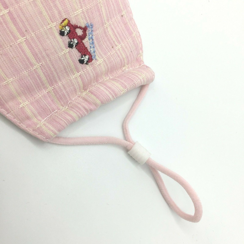 Comfy Washable Reuseable Kid Face Mask Adjustable Ear Loop Pink Truck