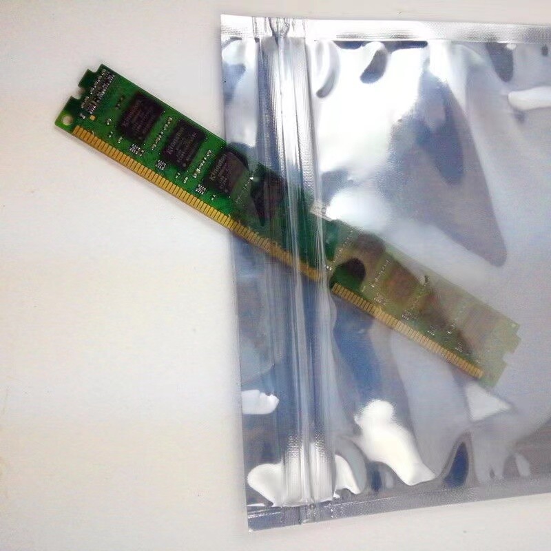 Anti-Static ESD Shielding Silver Zip-Lock Reclosable Bags For Small Electronics