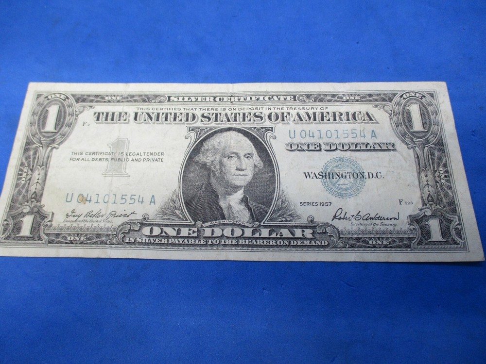 1957 $1 Silver Certificate Insufficient Missing ink Error