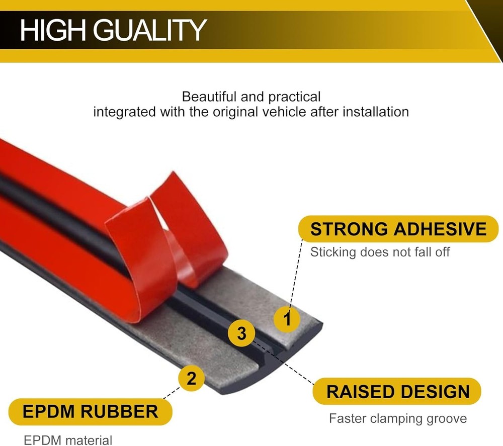 Car Front Rear Windshield Rubber Seal Kit
