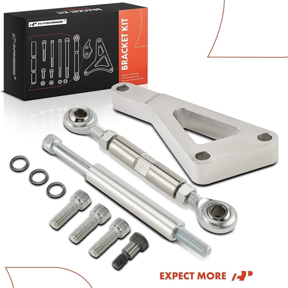 A-Premium Alternator Adjustable Bracket Kit Compatible with Chevy SBC 350 Small