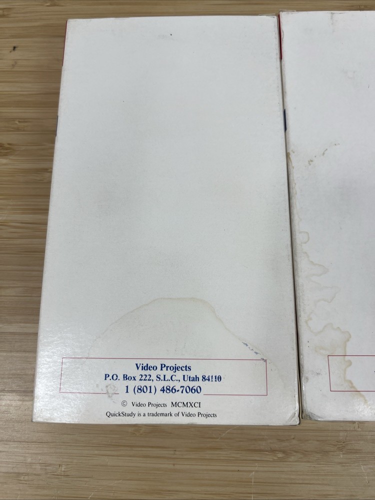 Vintage Microsoft Windows & Excel Training VHS Tapes QuickStudy Lot of 3