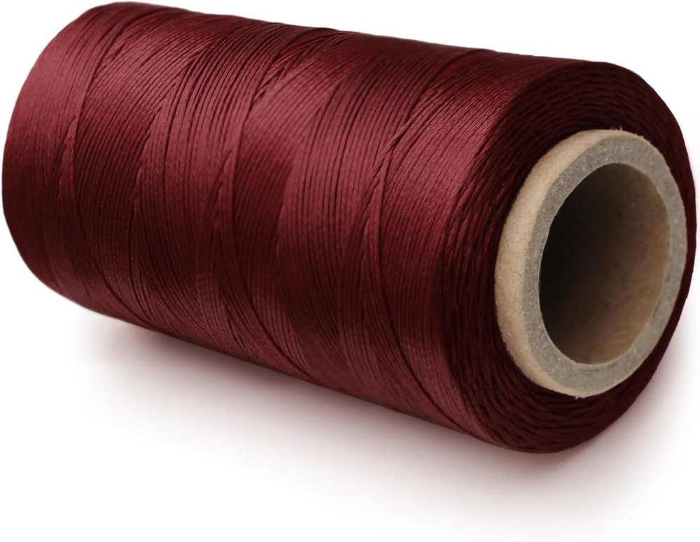 Flat Waxed Thread for Leather Sewing String Polyester Cord Stitching Bookbinding