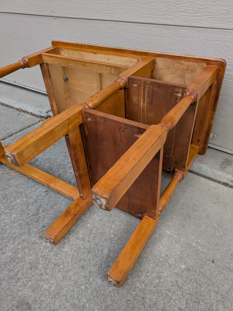 Vintage Rustic Country Colonial Solid Maple Wood Writing Desk Table Shaker
