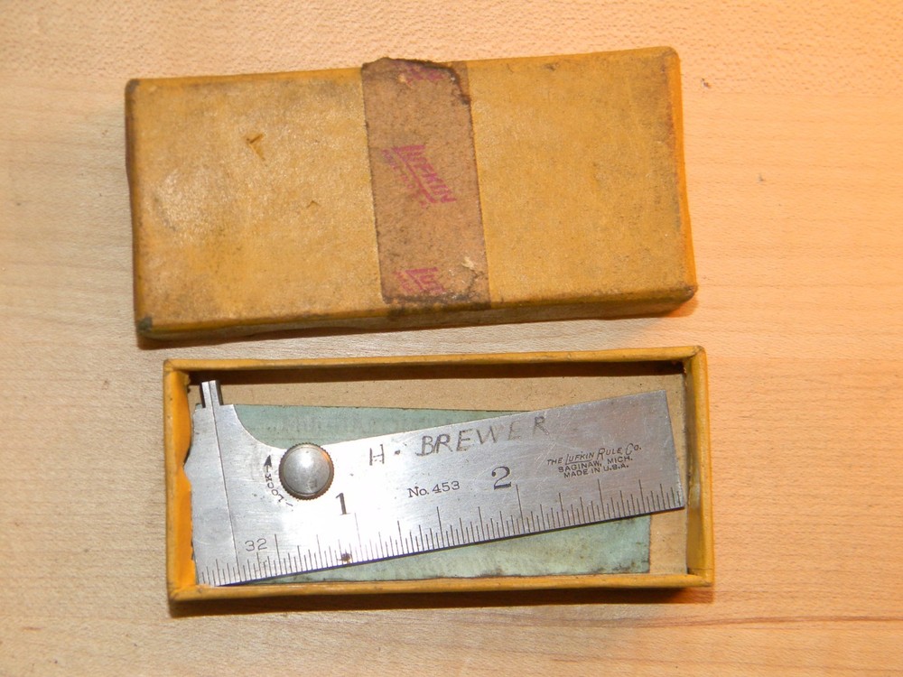 Vintage Lufkin 453 Pocket Slide Caliper Original Box