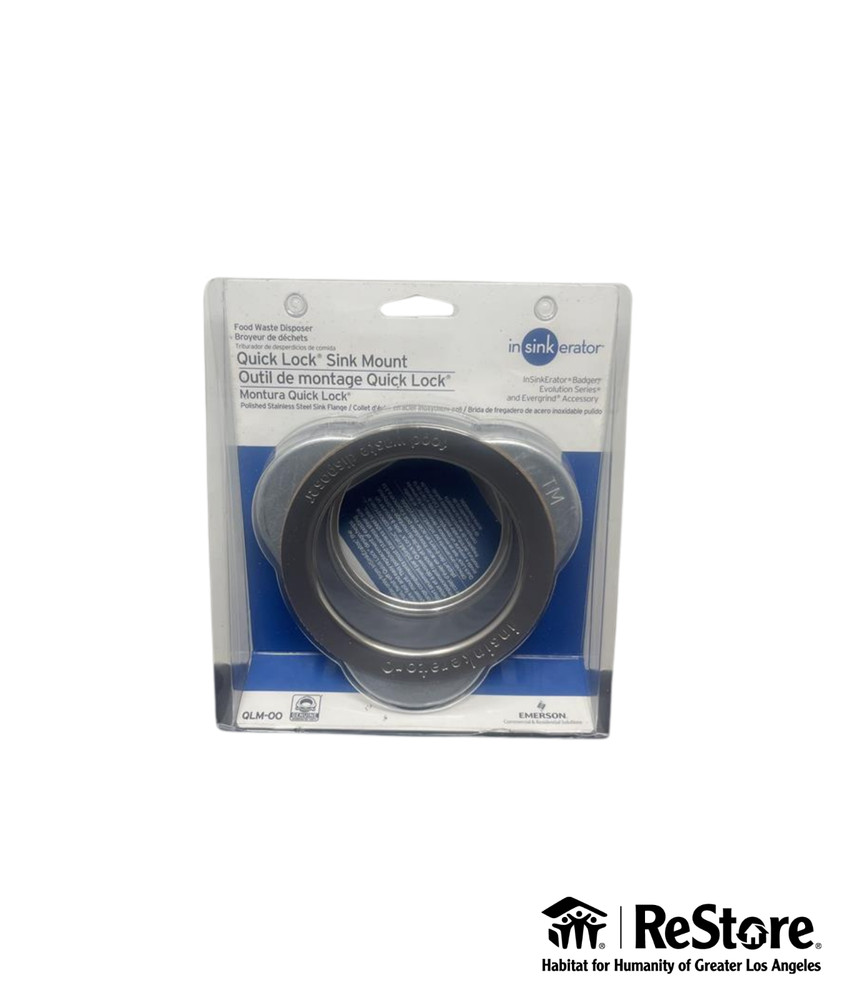 Quick Lock Mount in Chrome for Insinkerator Garbage Disposal