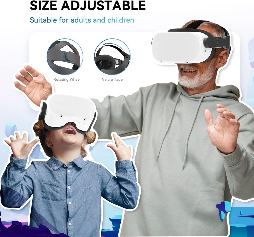 Adjustable Head Strap Compatible with Quest 2 VR Headset, Elite Strap Replace...