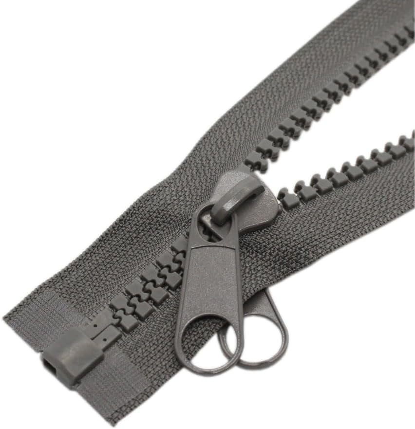 YaHoGa #10 144 Inch Separating Plastic Zippers White