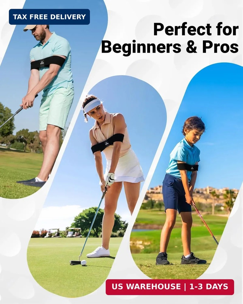Golf Arm Band Training Aid for Swing Connection, Arm Connection Golf Trainer for