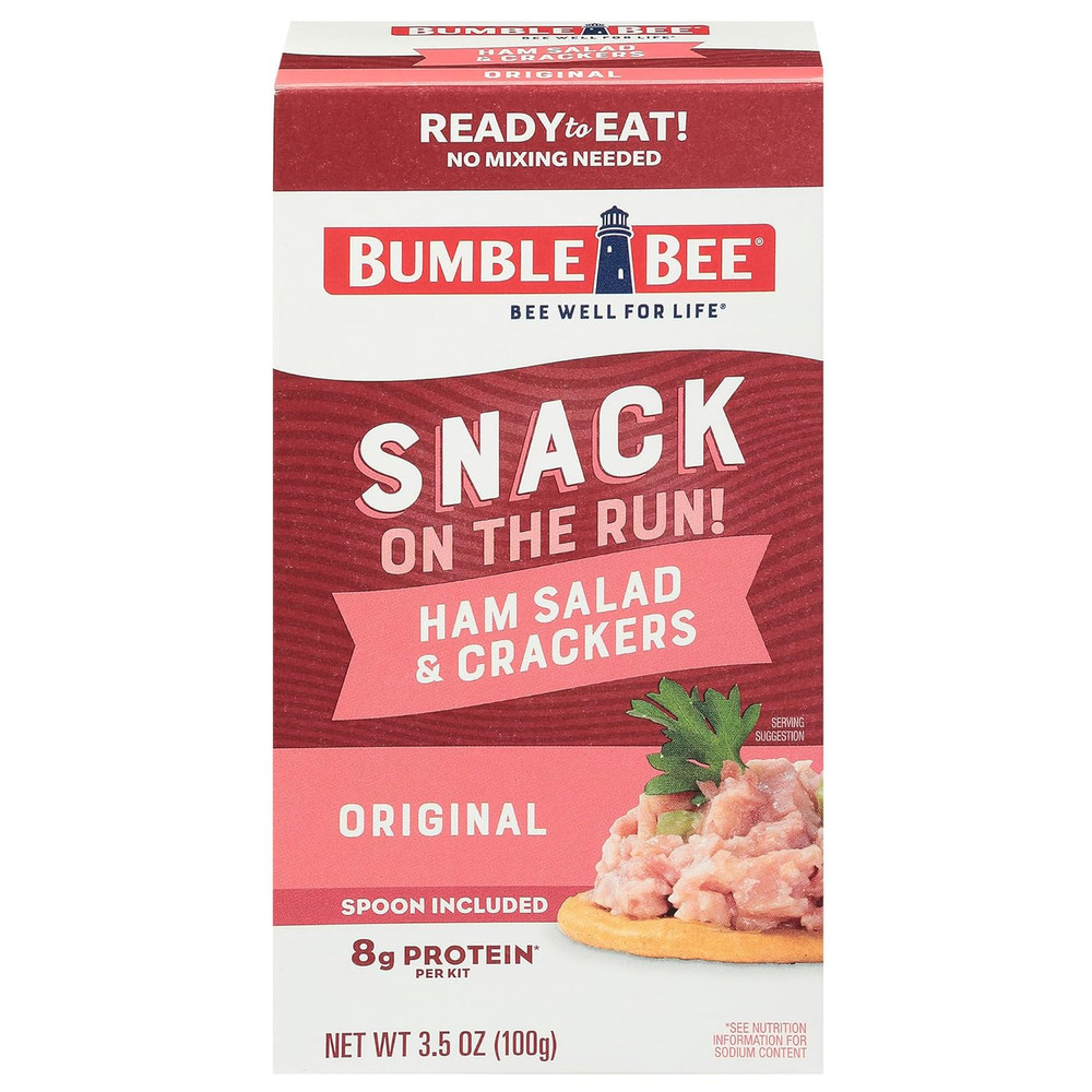 Snack on the Run! Protein Snack Pack - Ham Salad with Crackers - 8G Protein per