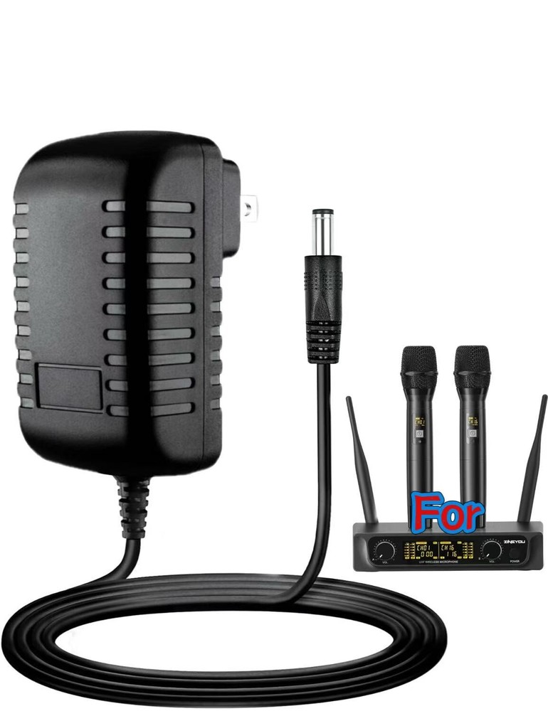 12V AC Adapter For ZINGYOU S2 UHF Wireless Handheld Microphone System