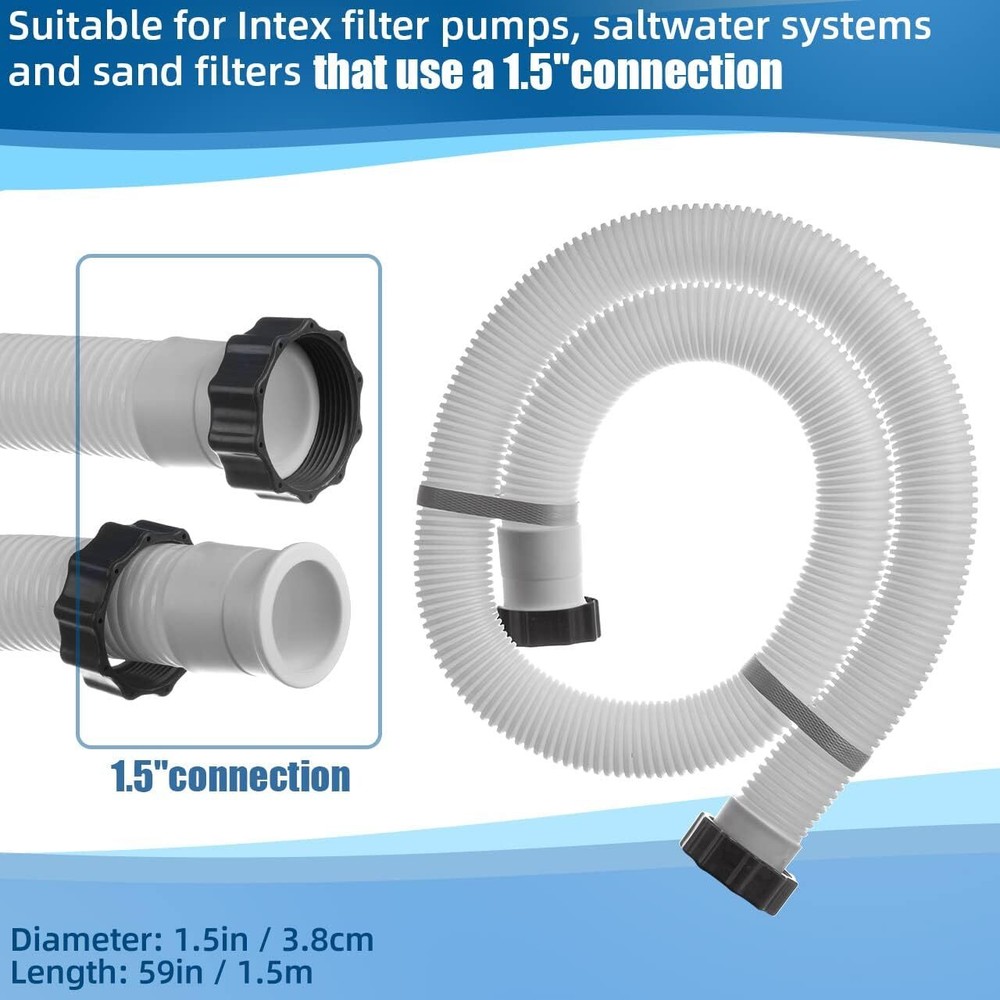 29060E For Intex 1.5" Diameter Accessory Pool Pump Replacement Hose - 59" Long