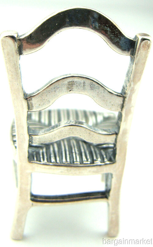 Sterling Silver Miniature Colonial Style Chair #185