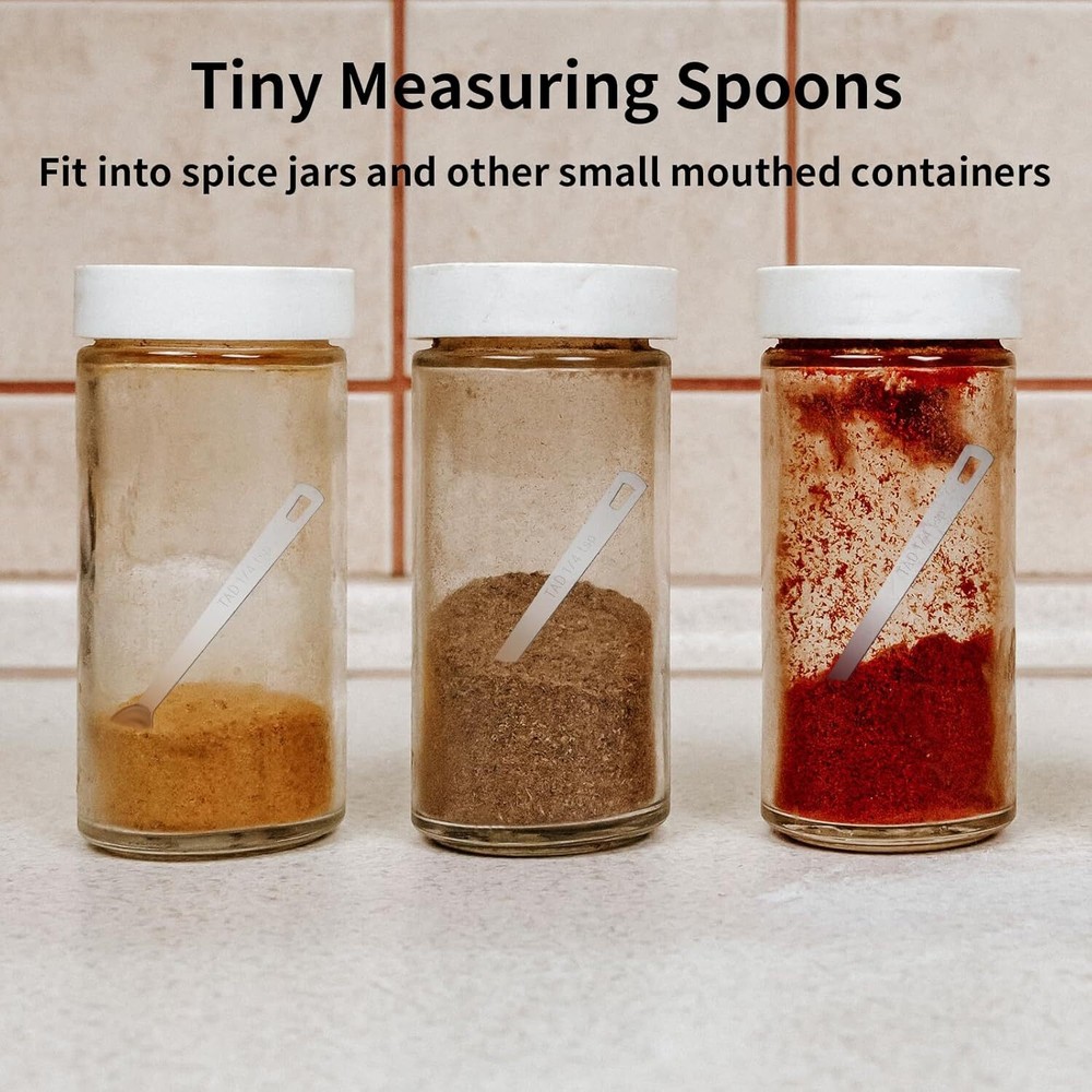 5PCS Small Measuring Spoons Set - Stainless Steel Tiny Measuring Spoons